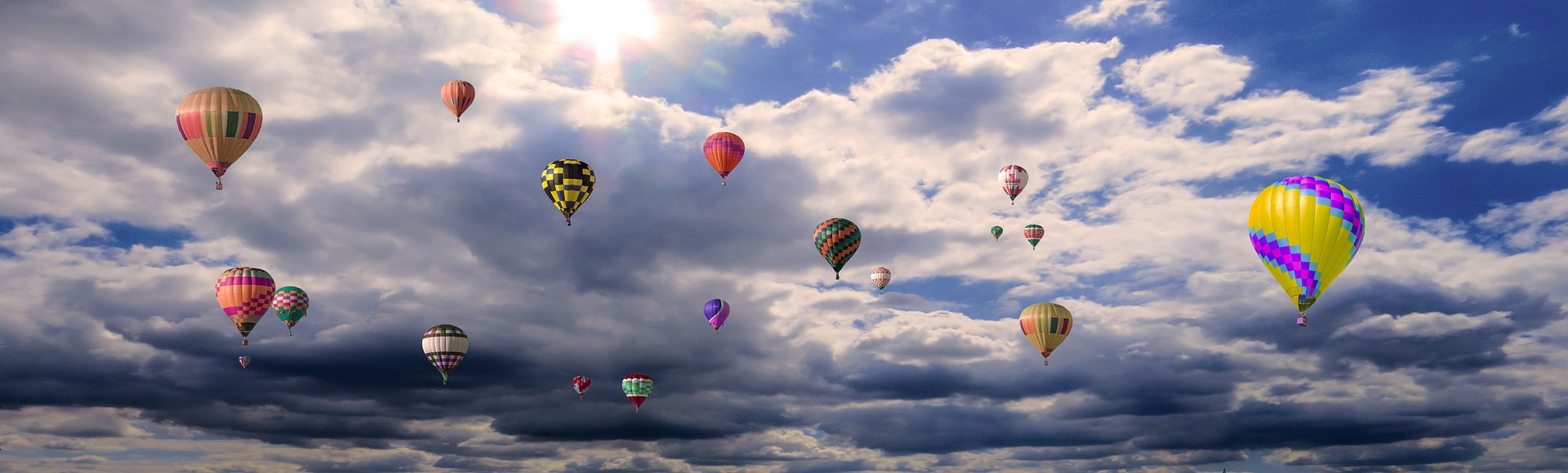 balloons in the sky
